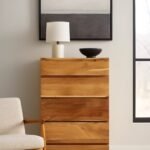 Viora wooden 5 drawers chest and dressers