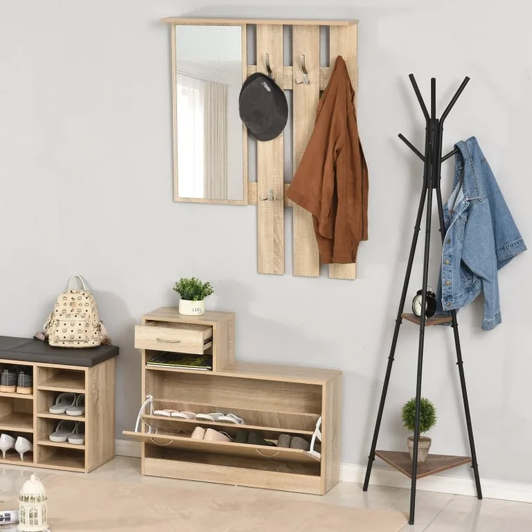 Anda Multifunctional Shoe Rack With Mirror