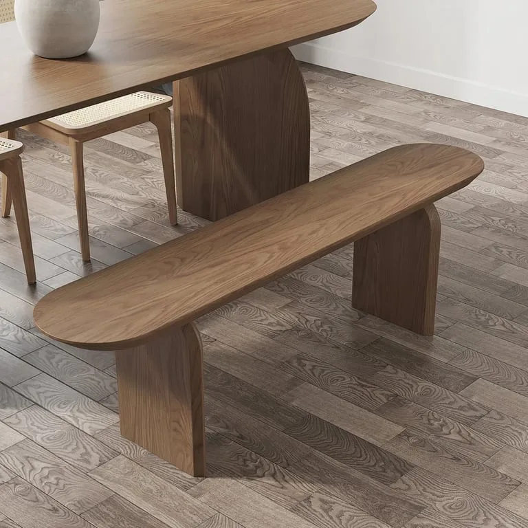 Nero Natural Wood Dining Bench – Durable Elegance