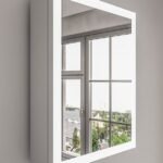 Peria – Multifunctional LED Bathroom Mirror with Natural Wood Storage