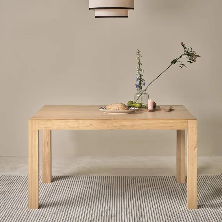 Sorell Natural Wood Extendable Dining Table