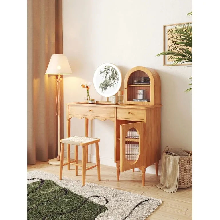 Modern makeup vanity table with glass top Jasiway