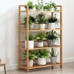 Timber Bamboo Shelving unit | 4 shelves