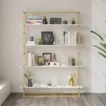 Clarisse – Modern Tall Freestanding Bookcase & 4 Shelves