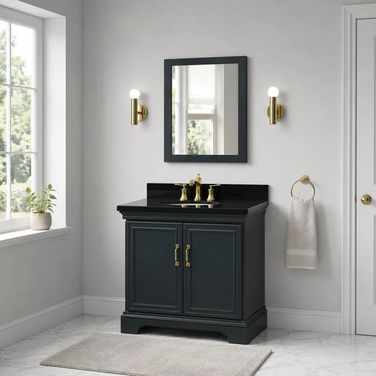Helena – Natural Wood Bathroom Mirror with Frame