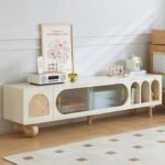 Luniva Arch TV Unit – Curved Details & Glass Elegance