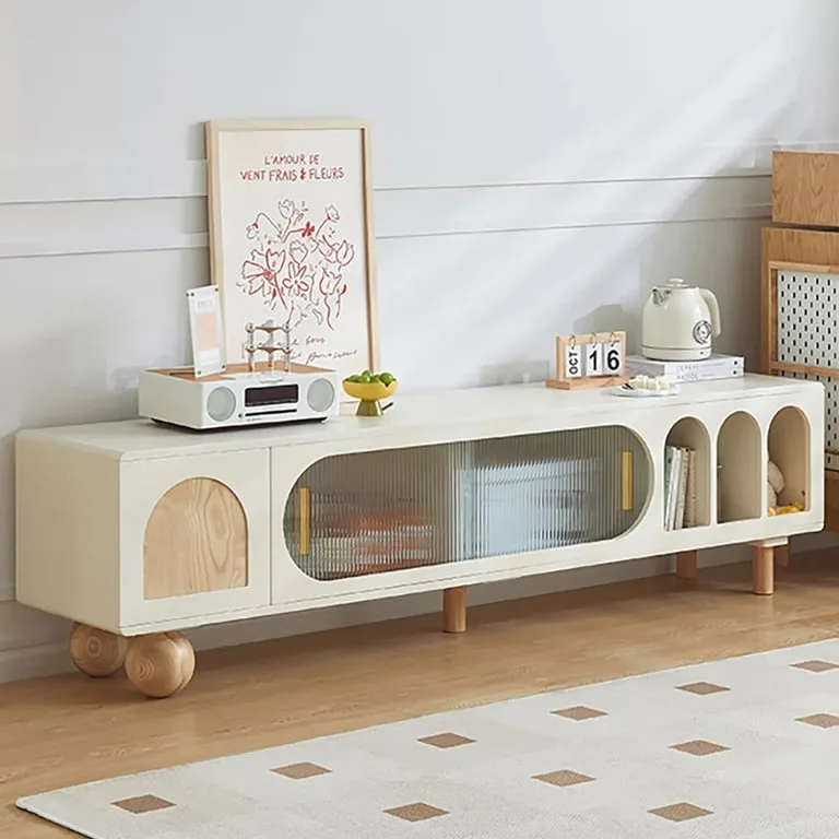Luniva Arch TV Unit – Curved Details & Glass Elegance