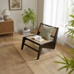 Kuroko Japandi Lounge Chair – Rattan & Natural Wood