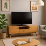 Viera – Minimalist Natural wood Tv Unit