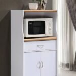 Sandy – Kitchen Trolley with Wheels, Drawers & Cabinets – Natural Wood