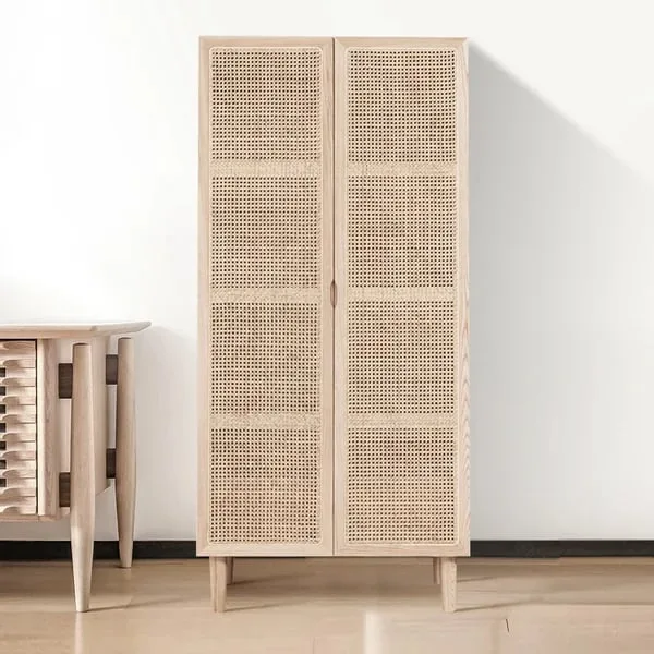 Gravy Wardrobe Natural wood with Rattan