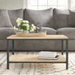 Kavalli Steel and Natural Wood Coffee Table - 2 tier