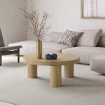 Sola Round Coffee Table – Natural Pine Wood for Modern Living Rooms