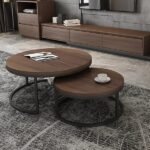 Fero Modern Natural Wood Coffee Table - 2 pieces