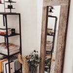 Helena wall mirror made of natural wood