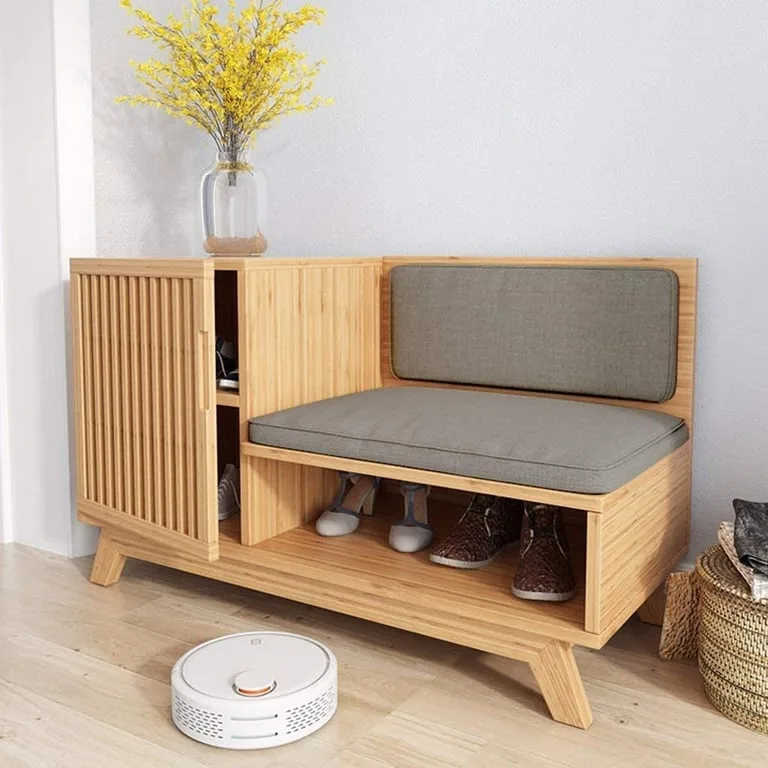 Shini Rack Solid Wood Simple Storing - White color