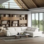 Burley Natural Wood L-Shaped Sectional – Adjustable Backrests
