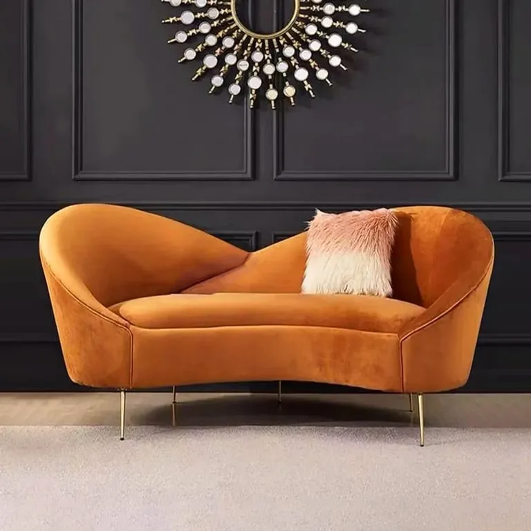 Royal Velvet Curved Sofa 2-Seater