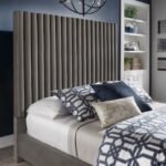 Velina Natural Wood Bed – Tufted Headboard