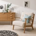 Casilo Natural Wood Armchair – Vintage Charm & Everyday Comfort