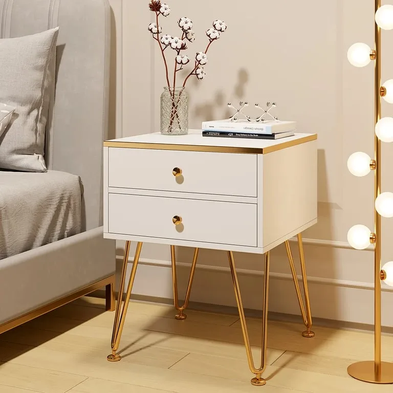 Qwara Modern Nightstand - 2 drawers