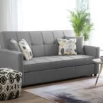 Le Repos Convertible Sofa Bed from natural wood.