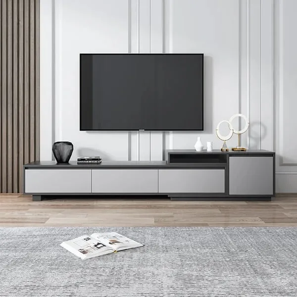 Flexo Extendable Natural Wood TV Stand – Modern Storage Unit