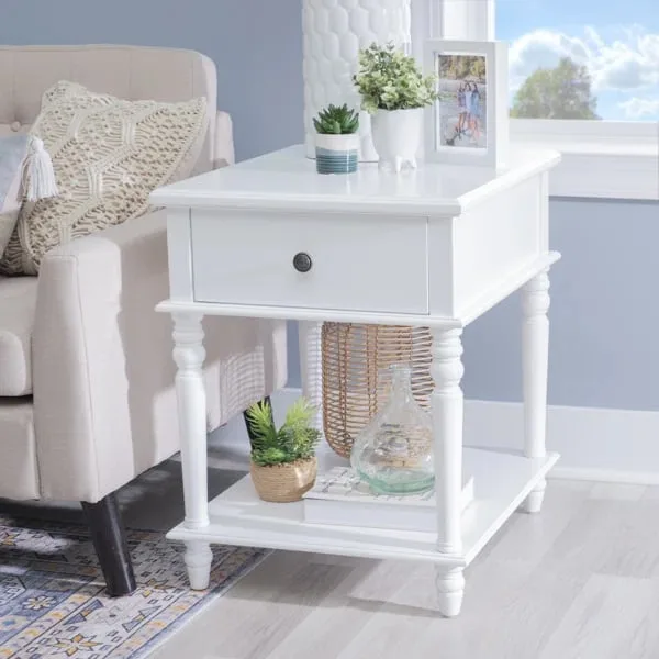 Rakan Side table natural wood - One Drawer
