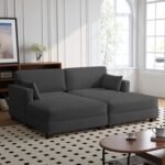 Rusto Sofa – Natural Wood Convertible Modular Sectional