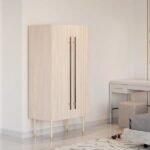 Levie Natural wood Wardrobe with 2 doors