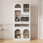 Azha White small Sideboard - Natural wood