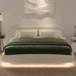 Serene Curve Upholstered Bed