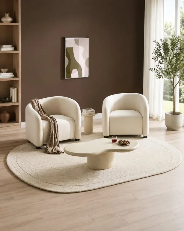 Luvora - Curved Velvet Armchair