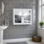 Monda – Wall-Mounted Bathroom Cabinet with Double Mirrored Doors