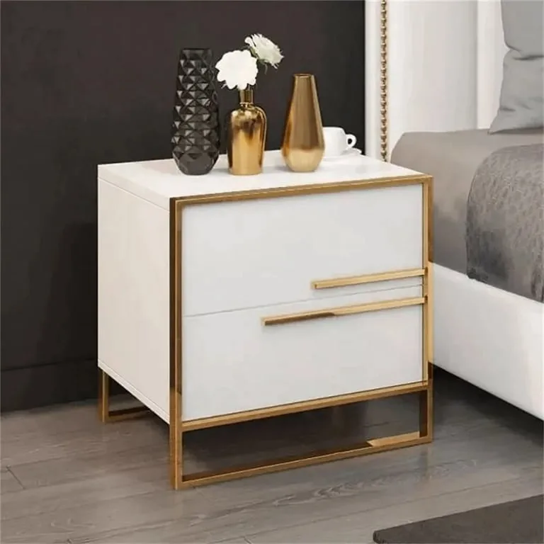 Cylina Nightstand Natural wood - 2 Drawers