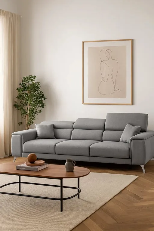 Sofa "Riviera" – Natural Wood