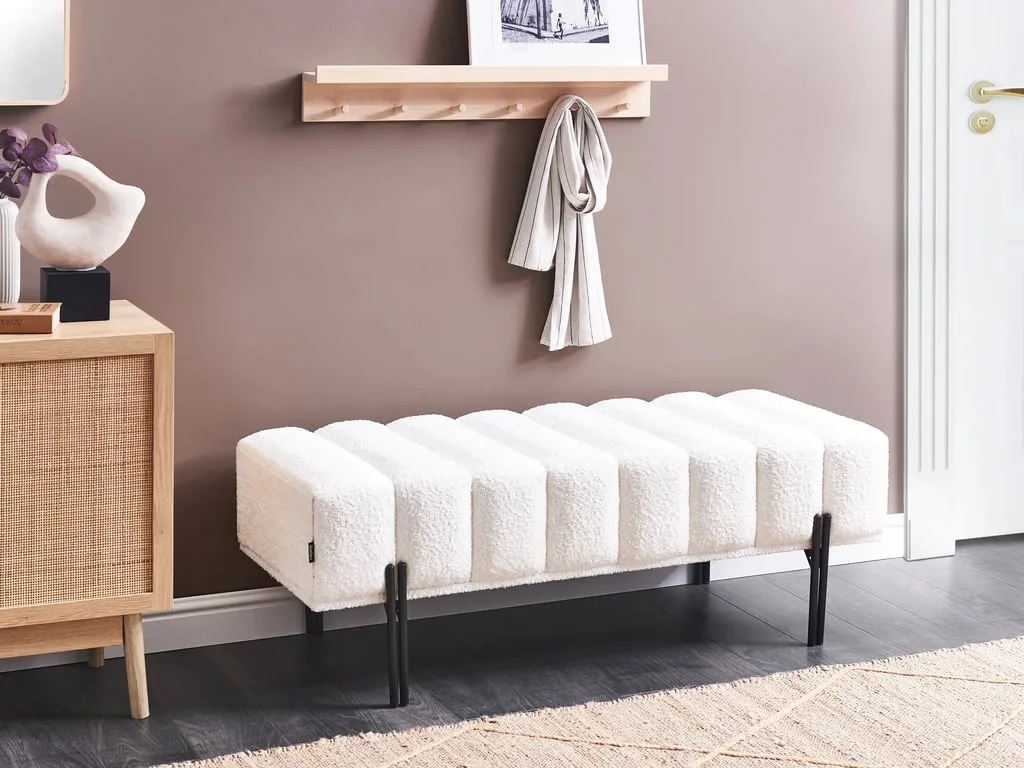 Ottoman Velours - Natural wood.