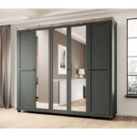 Emmanuela Natural wood Wardrobe with Mirror