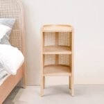 Klay Rattan Nightstand with natural wood