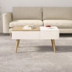 Mocito Lift-Top Coffee Table – Natural Wood with Storage Drawer