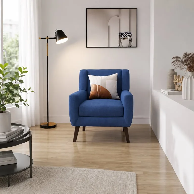 Perlette Accent Chair - Natural Wood.