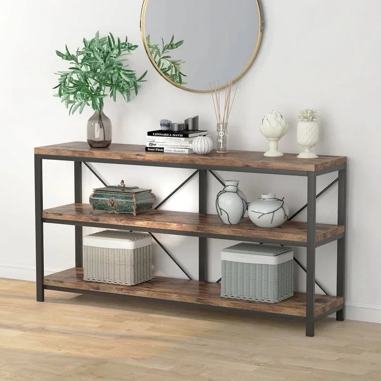 Decorative table or console Paolo - natural wood
