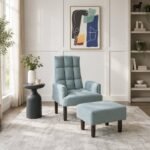 Mirelle Lounge Set – Foldable Armchair & Natural Wood Frame