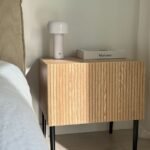 Orlane – Natural Wood Bedside Table with Modern Design