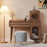 Modern makeup vanity table with glass top Dolato