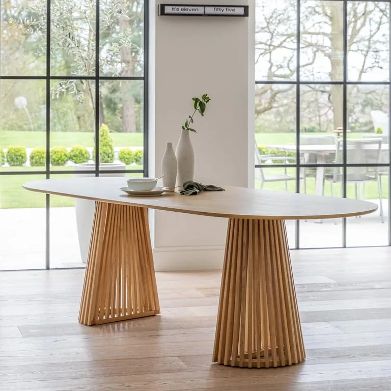 Willow Oval Natural Wood Dining Table
