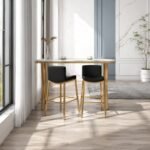 Aveline Bar Stool – Gold Metal Frame with Padded Seat & Backrest