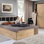 Linea Natural Wood Bedroom Set – Slatted Accents