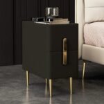 Inarrow Modern Nightstand Gold legs - 2 drawers