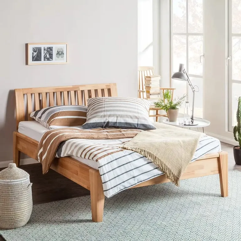 Daxon Natural Wood Bed –Ultimate Strength